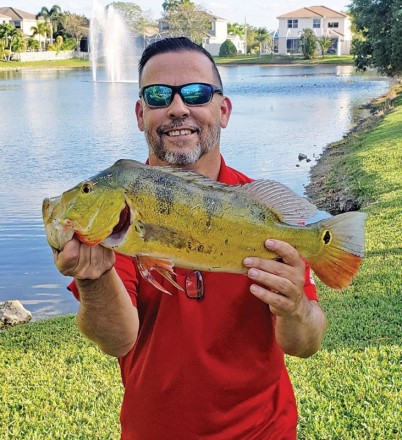 Paul Torres used a topwater lure to fool a nice Pembroke Pines peacock
