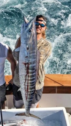Chris Fay with a 53 pound wahoo