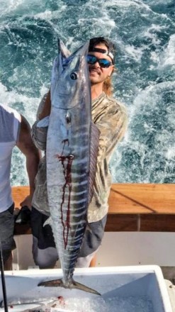 Chris Fay with a 53 pound wahoo