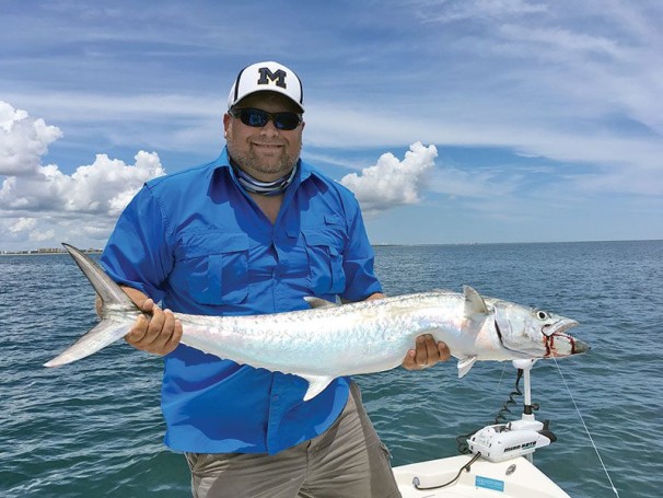 Jeff got this respectable "beach” king mackerel in Port Canaveral while fishing with Capt. Jim Ross of Fineline Fishing Charters