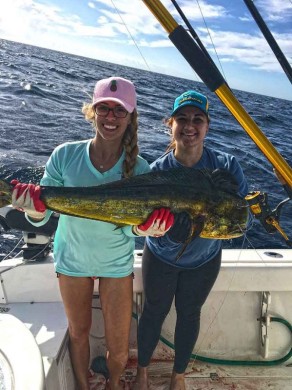 Casey's first ever mahi!