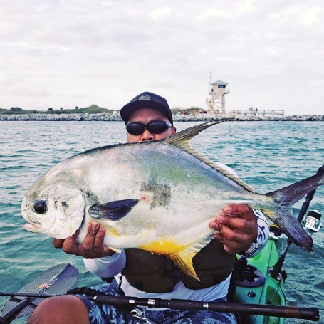 Mike Basnite with a nice permit he caught at Ponce Inlet
