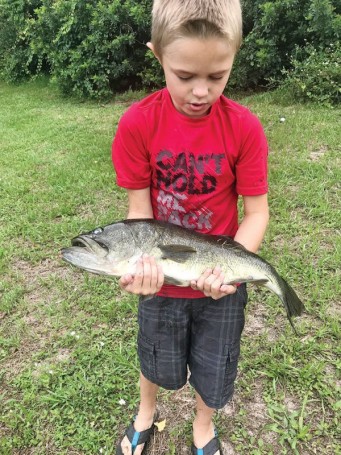 Trey Oppelt caught himself a nice 16-inch bass