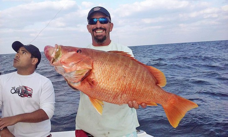 Mick with a Huge Snapper