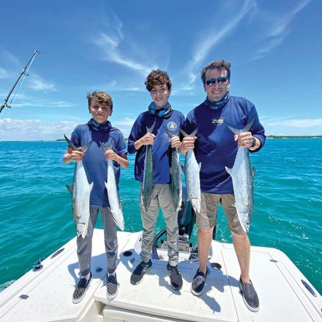 Eric and his boys had a blast catching sharks, jacks and macks with Capt. Glyn Austin of Going Coastal Charters.