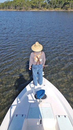 Capt. Stan Cooper on point in East Bay