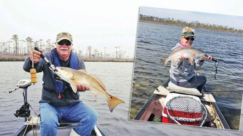 Capt Stan of Shortwater Charters fame continues to put it to reds on the flats with his lovely wife Georgia.