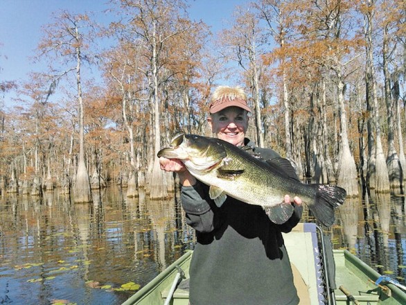 Georgia landed this giant bass at Carter’s Tract