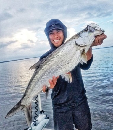 Johnny fishing East Bay for trout got a nice surprise on the C-note boat.