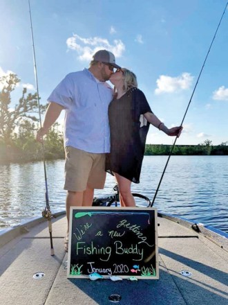 Kyle and Leeah Pridgen are expecting a little fishing buddy soon. Congrats!