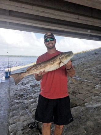 Tyler is here for training and a little redfish catch & release action