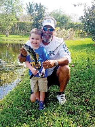 Three-year-old JoJo nabbed his first bass!