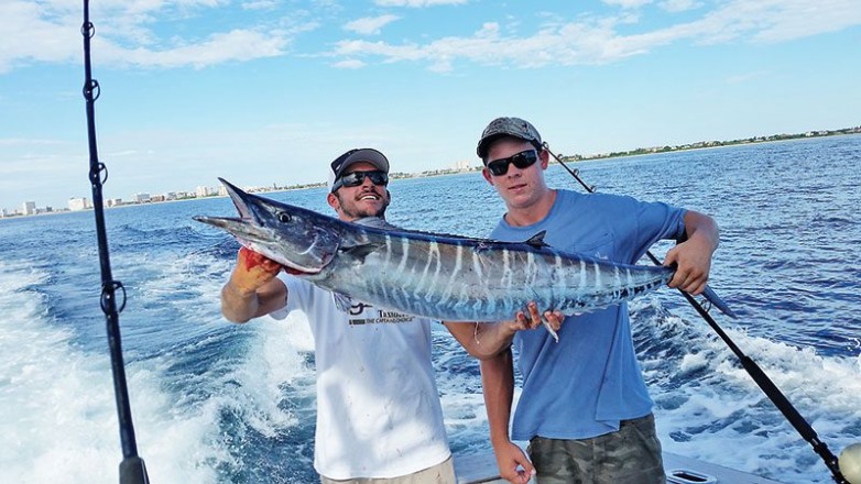 Brett Reid caught this nice wahoo off Deerfield Beach.