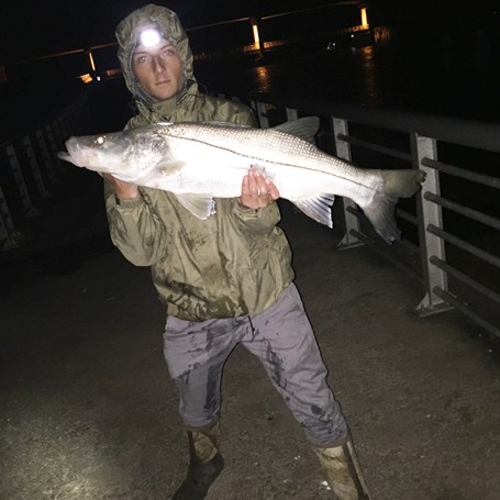 Danny Hudson with a fat 35 incher caught at night