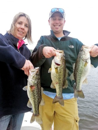 Joe & Darcy on a  bass-fest aboard the C-note boat.