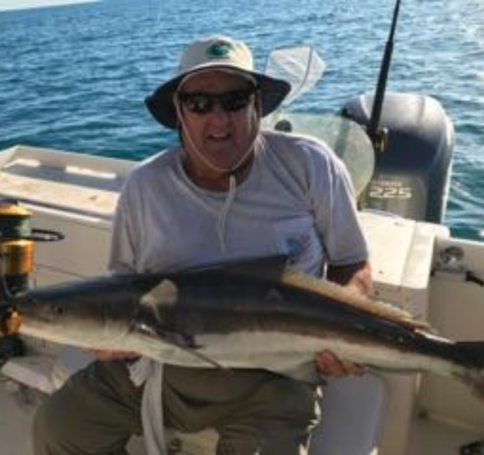 Local angler John Perino caught his first Cobia on Fin Factor Charters Capt. Joe Smith