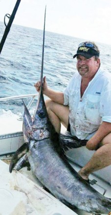 Bubba with his sweet swordfish