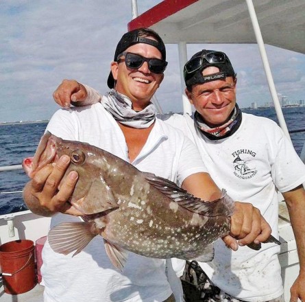 Joe and Justin nabbed a nice red grouper.
