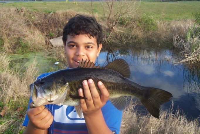 Alex Morin photo of a big bass caught in Palm Bay.