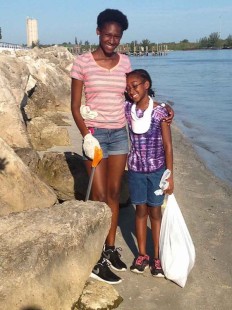 Coastal cleanups are a family affair. Photo credit: MIATC.
