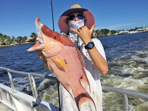 Big hogfish caught aboard Catch My Drift