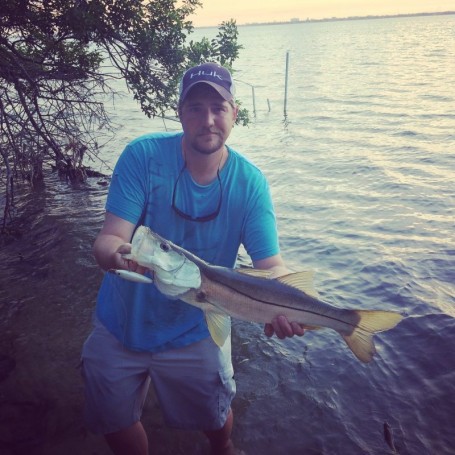 William Hawley with a nice 29inch Indian River snook caught on a white Rapala skitter walk