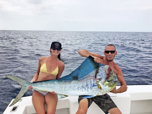 Capt. Brett caught this huge, beautiful bull dolphin