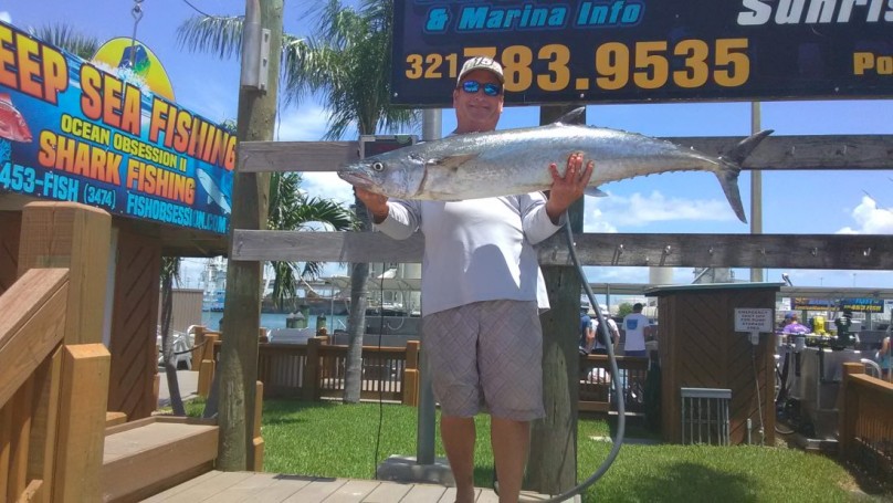 Sean Gardner, largest King he has caught outside of Port Canaveral 38.9 lbs.