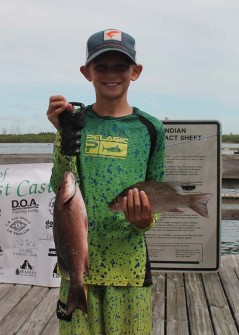 Owen Nail with his 1.15-pound snapper. Photo credit: Treasure Coast Casters.