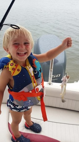 Bode String, age 2, caught his first trout in the IRL all by himself…cast, hook, and reel!!!