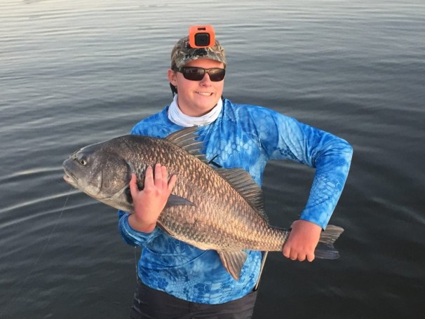 Kurt Boyken with a big North Indian River black drum