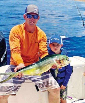 Five year old Zander Humphrey caught
this schoolie while fishing with his dad Zack. Special thanks to Zack for his service
in the United States Coast Guard.