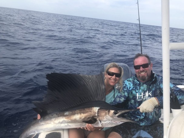 Pam Murphy's first sailfish