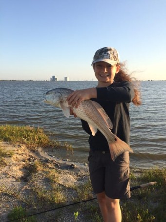 Haylie Miller caught this red in the Banana River CCAFS.