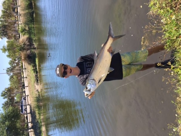 Kai with a nice freshwater tarpon