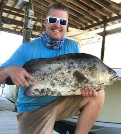 Chris Dyess caught this 13 lb. Tripletail on a log near the timber holes east of Pensacola.