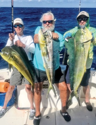 Nice catch of dolphin aboard Bouncer’s Dusky 33.