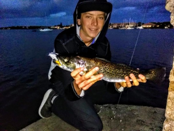 Kai with a nice Indian River trout