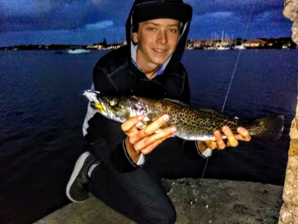 Kai with a nice Indian River trout