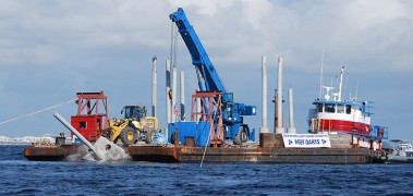 The deployment of Reef Darts. PHOTO CREDIT: St. Lucie County Coastal Resources.