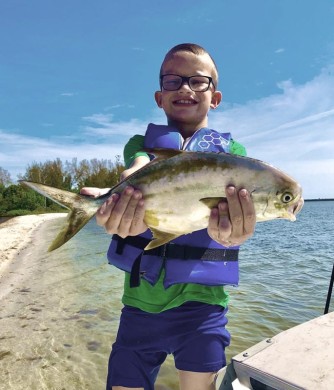 Indian River Pompano for Landry -- his biggest fish to date