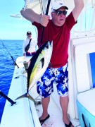 Paul caught this blackfin tuna on a live sardine in 150 feet off Palm Beach. (Photo Capt. Willie’s Charters)