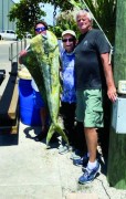 Pete, Mike, and John caught this 46 lb. dolphin trolling at 700ft off of Boynton Inlet.