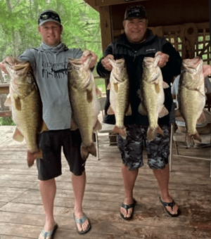 Jim Folks and Jeremy Smith with 36lbs plus on Lk Kissimmee out of Camp Mack early July