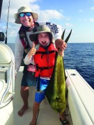 Brandon (10) caught this awesome mahi in about 700 feet of water on a weedline out of Palm Beach Inlet.