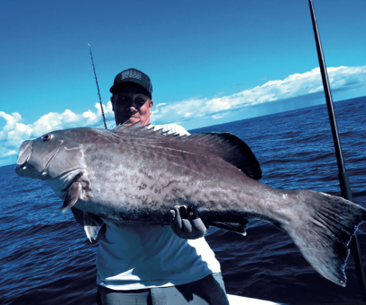 Van Porter with a huge Gag Grouper caught aboard “Fired-Up Charters”
