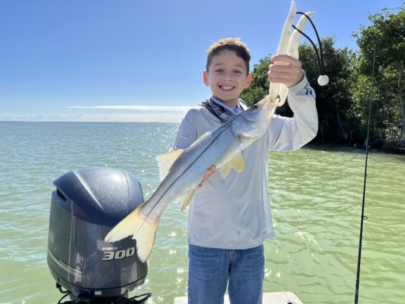 Zane had solid time fishing Flamingo. He caught his first barracuda and first snook!