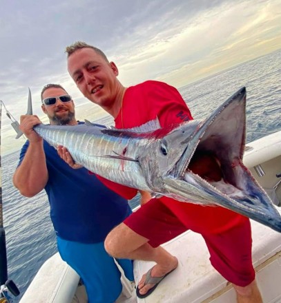 Open wide! Check out this awesome wahoo caught with Fishing Headquarters.