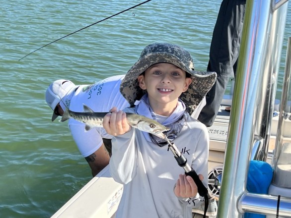 Zane had solid time fishing Flamingo. He caught his first barracuda and first snook!