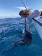 Emily Hanzlik with a beautiful sailfish!